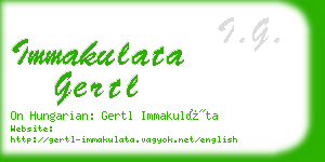 immakulata gertl business card